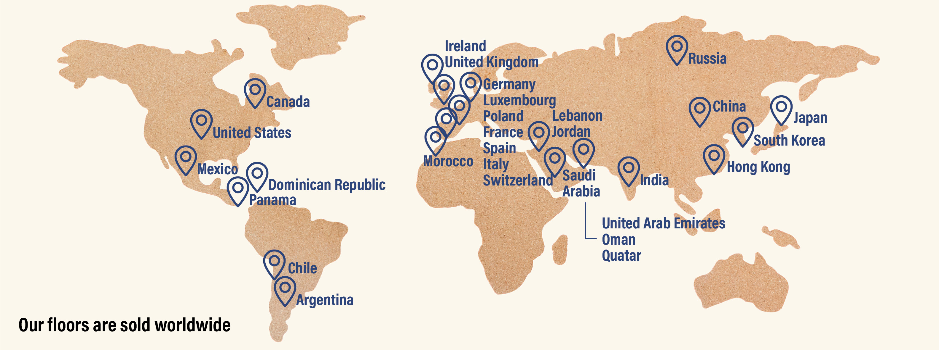 Sales worldwide | PG Flooring